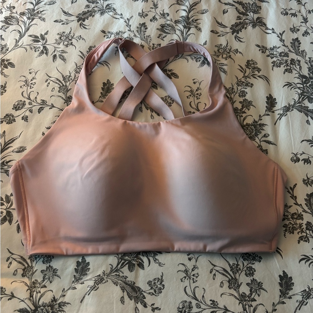 Crisscross Back Sports Bra - Pink